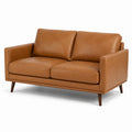 2-Sitzer PU-Ledersofa Braun 143x86x81cm