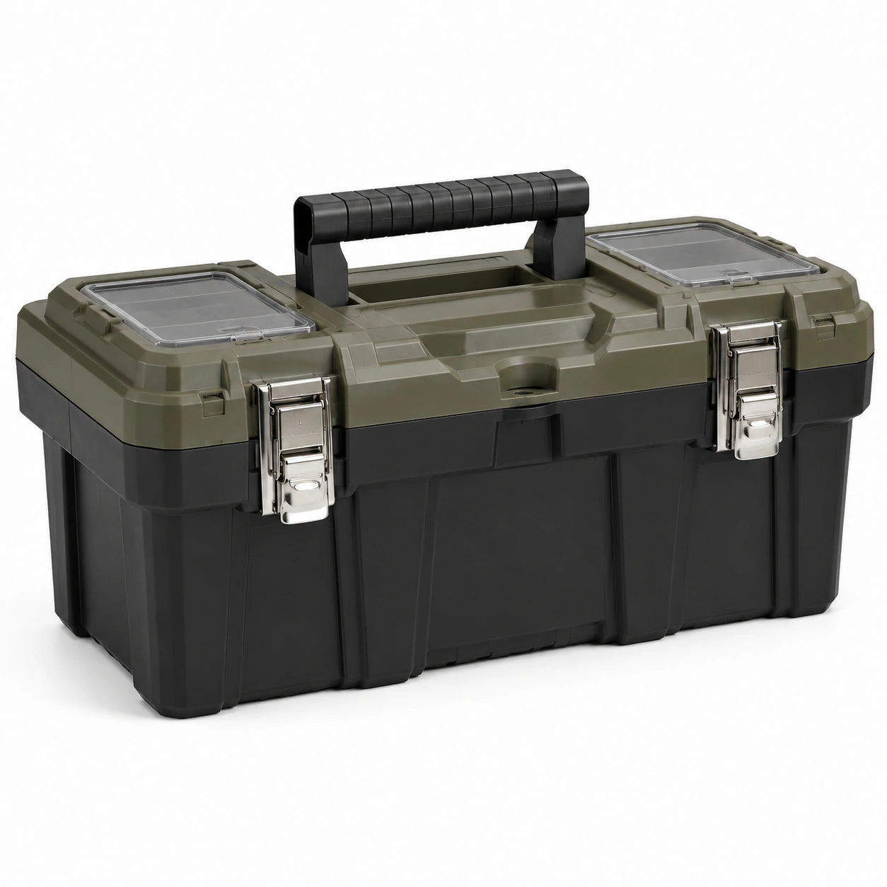 Werkzeugkoffer Polypropylen Olivgrün Schwarz 56x27x26 cm
