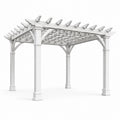 Weiße Holzpergola 300x300x230cm