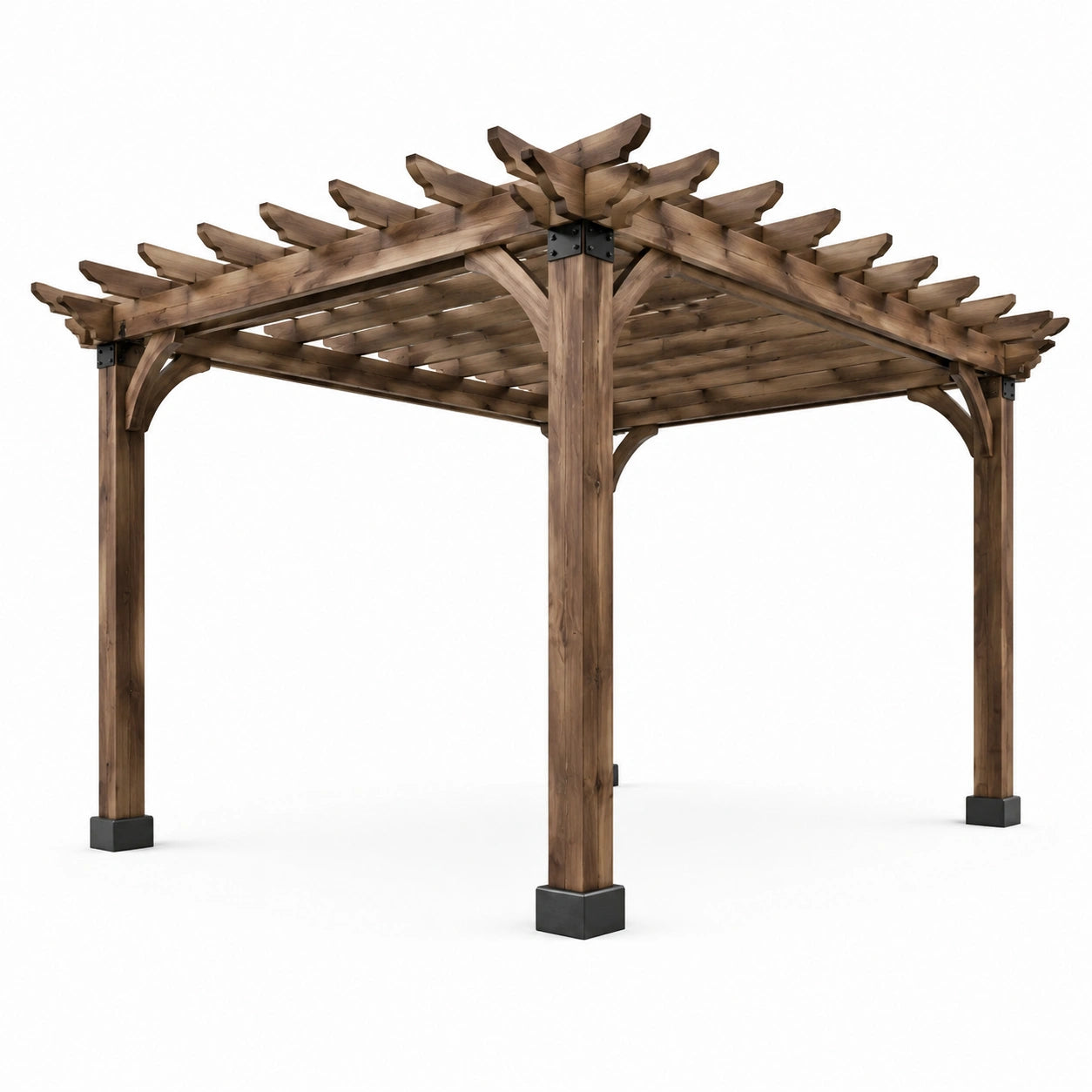 Holz Pergola Quadrat 300x300 cm Kiefernholz