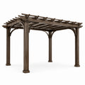 Holzpergola aus Kiefernholz Dunkelbraun 300x300x250 cm