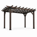 Holz Pergola Rechteckig Dunkelbraun 300x400x250 cm